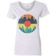 T-Shirts White / S Vinyl Fox Women's V-Neck T-Shirt