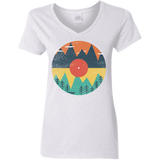 T-Shirts White / S Vinyl Fox Women's V-Neck T-Shirt