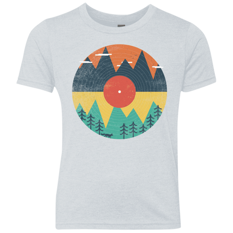 T-Shirts Heather White / YXS Vinyl Fox Youth Triblend T-Shirt