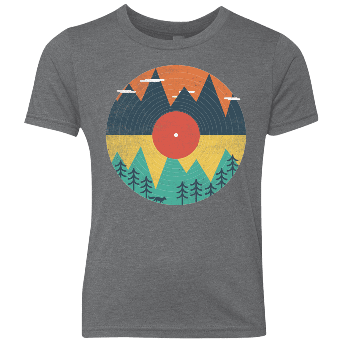 T-Shirts Premium Heather / YXS Vinyl Fox Youth Triblend T-Shirt