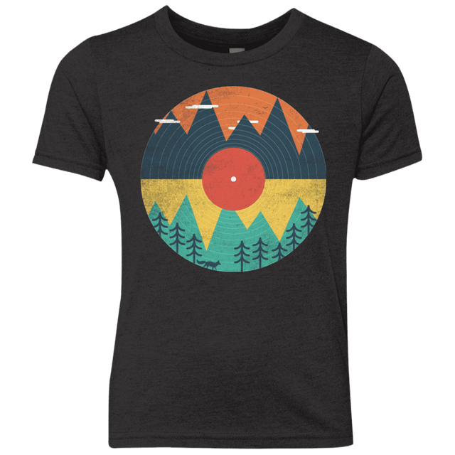 T-Shirts Vintage Black / YXS Vinyl Fox Youth Triblend T-Shirt