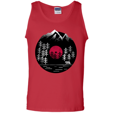 T-Shirts Red / S Vinyl Nature Men's Tank Top