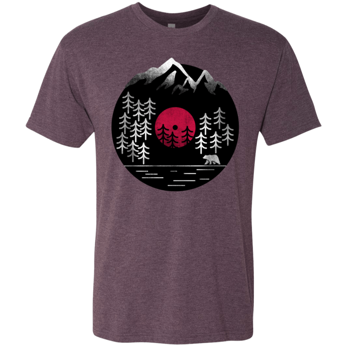 T-Shirts Vintage Purple / S Vinyl Nature Men's Triblend T-Shirt