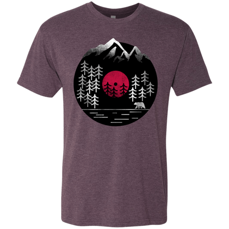 T-Shirts Vintage Purple / S Vinyl Nature Men's Triblend T-Shirt