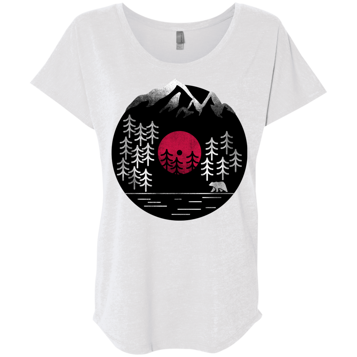 T-Shirts Heather White / X-Small Vinyl Nature Triblend Dolman Sleeve