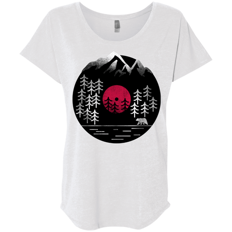 T-Shirts Heather White / X-Small Vinyl Nature Triblend Dolman Sleeve