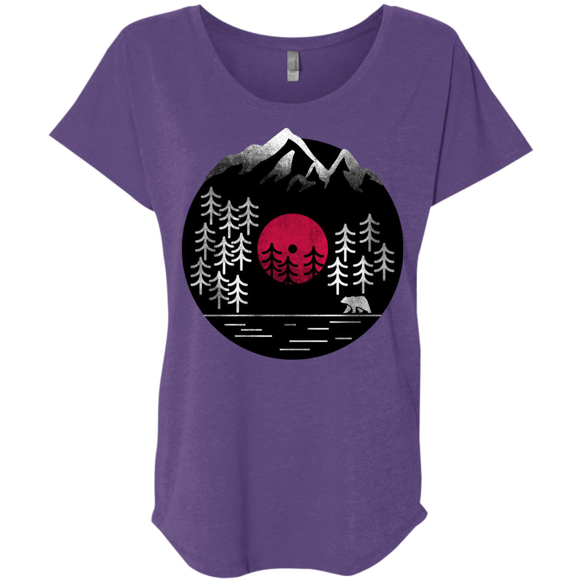 T-Shirts Purple Rush / X-Small Vinyl Nature Triblend Dolman Sleeve