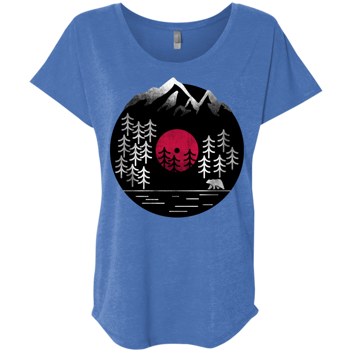 T-Shirts Vintage Royal / X-Small Vinyl Nature Triblend Dolman Sleeve