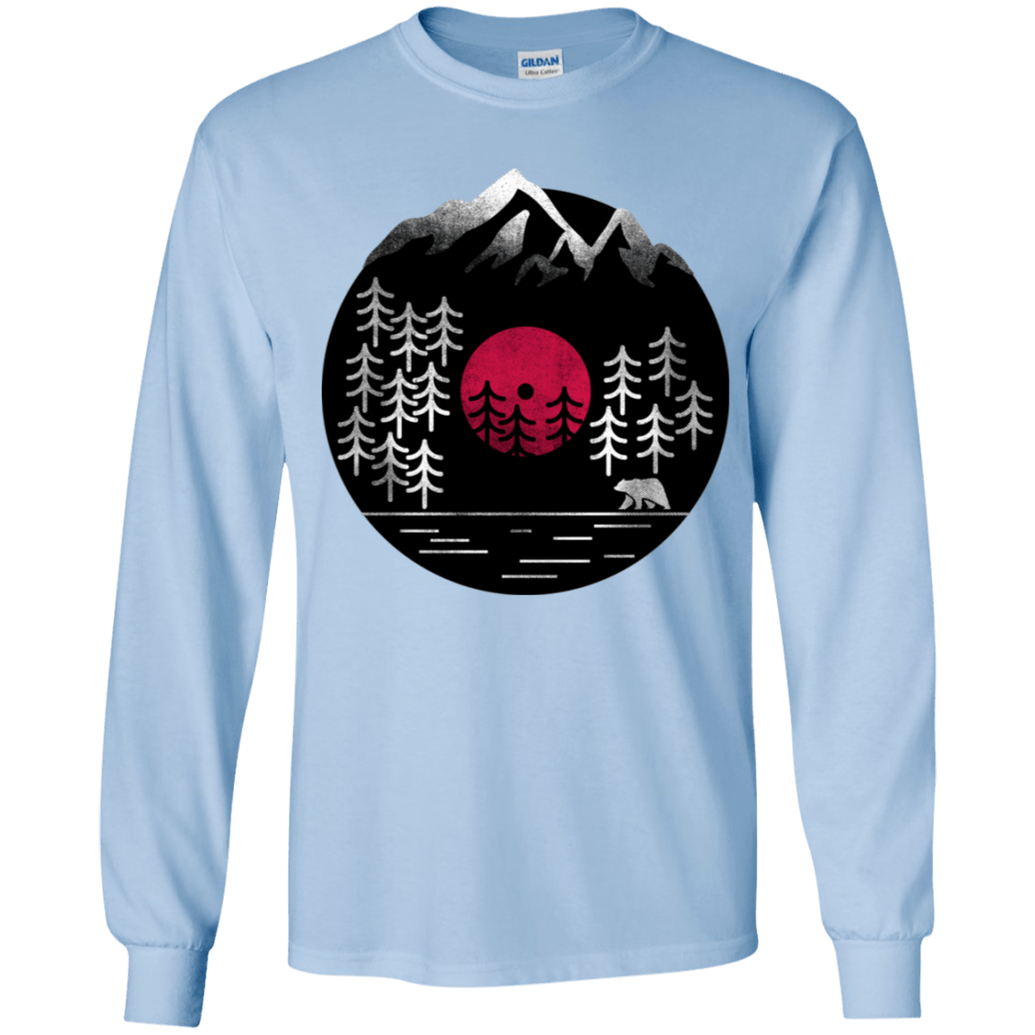 T-Shirts Light Blue / YS Vinyl Nature Youth Long Sleeve T-Shirt
