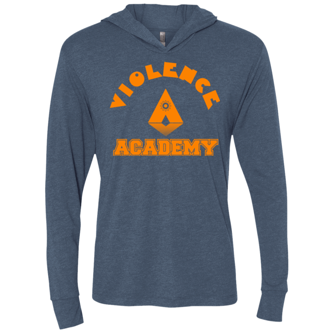 T-Shirts Indigo / X-Small Violence Academy Triblend Long Sleeve Hoodie Tee