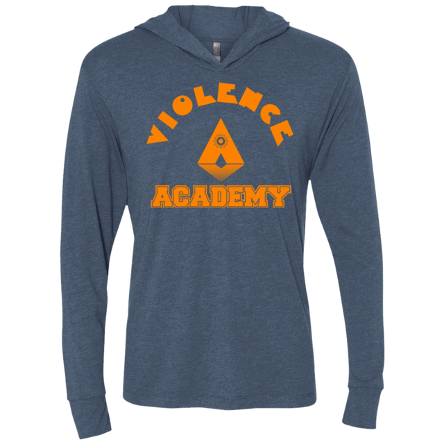T-Shirts Indigo / X-Small Violence Academy Triblend Long Sleeve Hoodie Tee