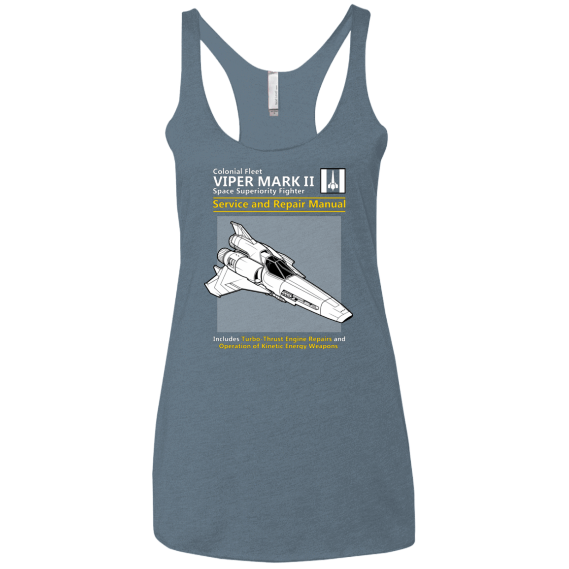 T-Shirts Indigo / X-Small VIPER SERVICE AND REPAIR MANUAL Women's Triblend Racerback Tank