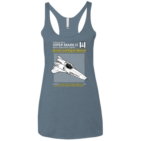 T-Shirts Indigo / X-Small VIPER SERVICE AND REPAIR MANUAL Women's Triblend Racerback Tank
