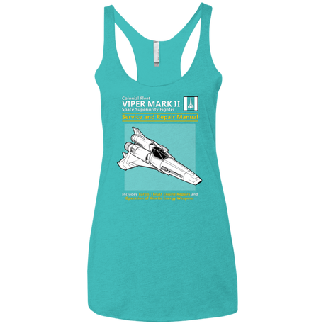 T-Shirts Tahiti Blue / X-Small VIPER SERVICE AND REPAIR MANUAL Women's Triblend Racerback Tank