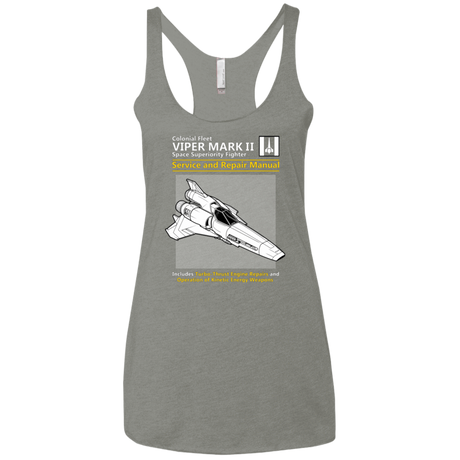 T-Shirts Venetian Grey / X-Small VIPER SERVICE AND REPAIR MANUAL Women's Triblend Racerback Tank