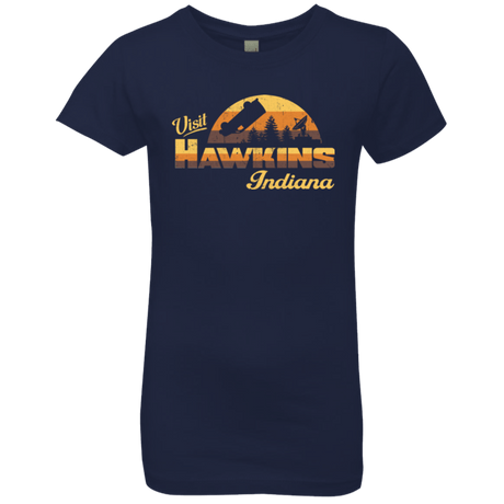 T-Shirts Midnight Navy / YXS Visit Hawkins Girls Premium T-Shirt