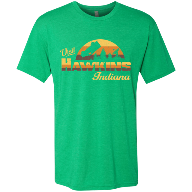 T-Shirts Envy / Small Visit Hawkins Men's Triblend T-Shirt