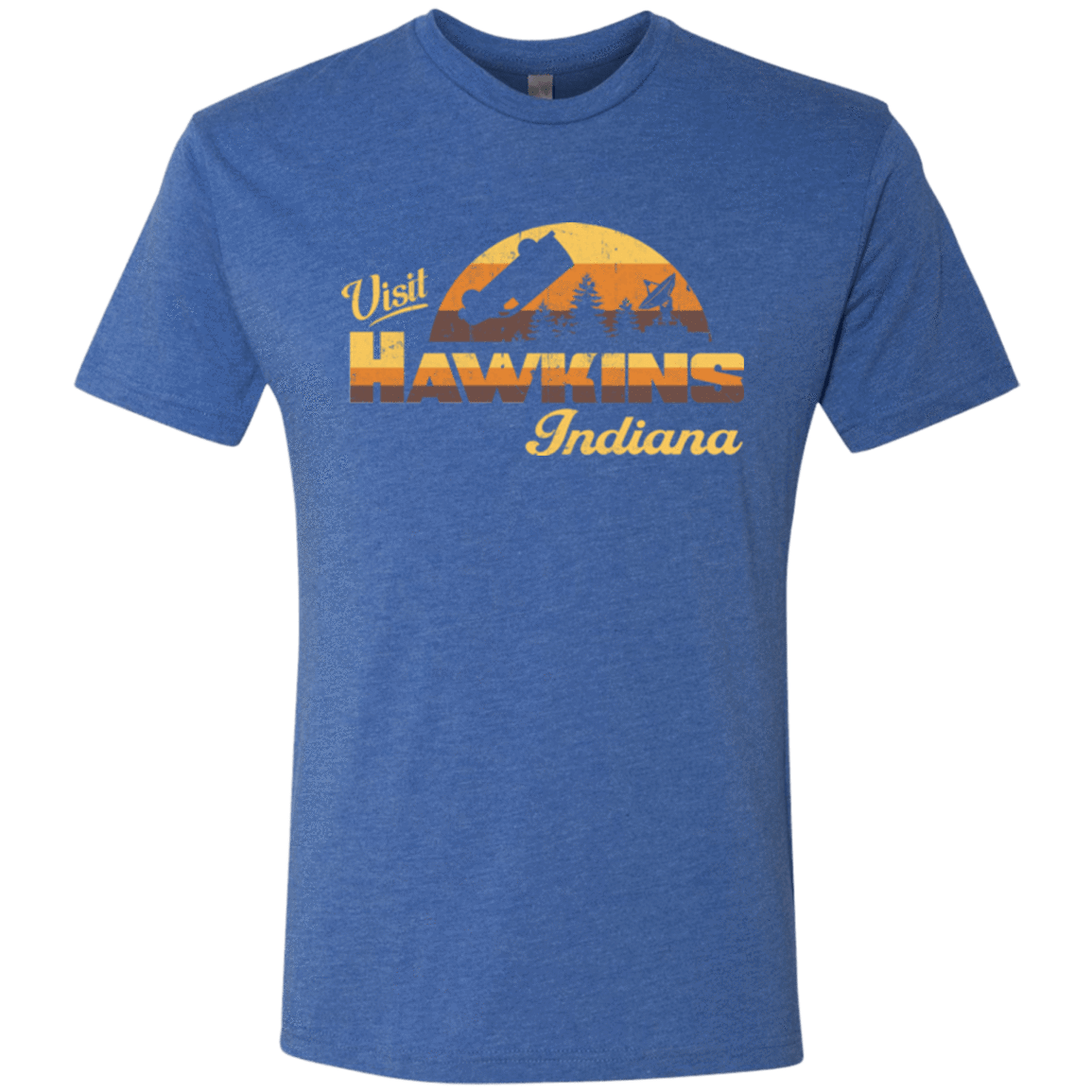 T-Shirts Vintage Royal / Small Visit Hawkins Men's Triblend T-Shirt