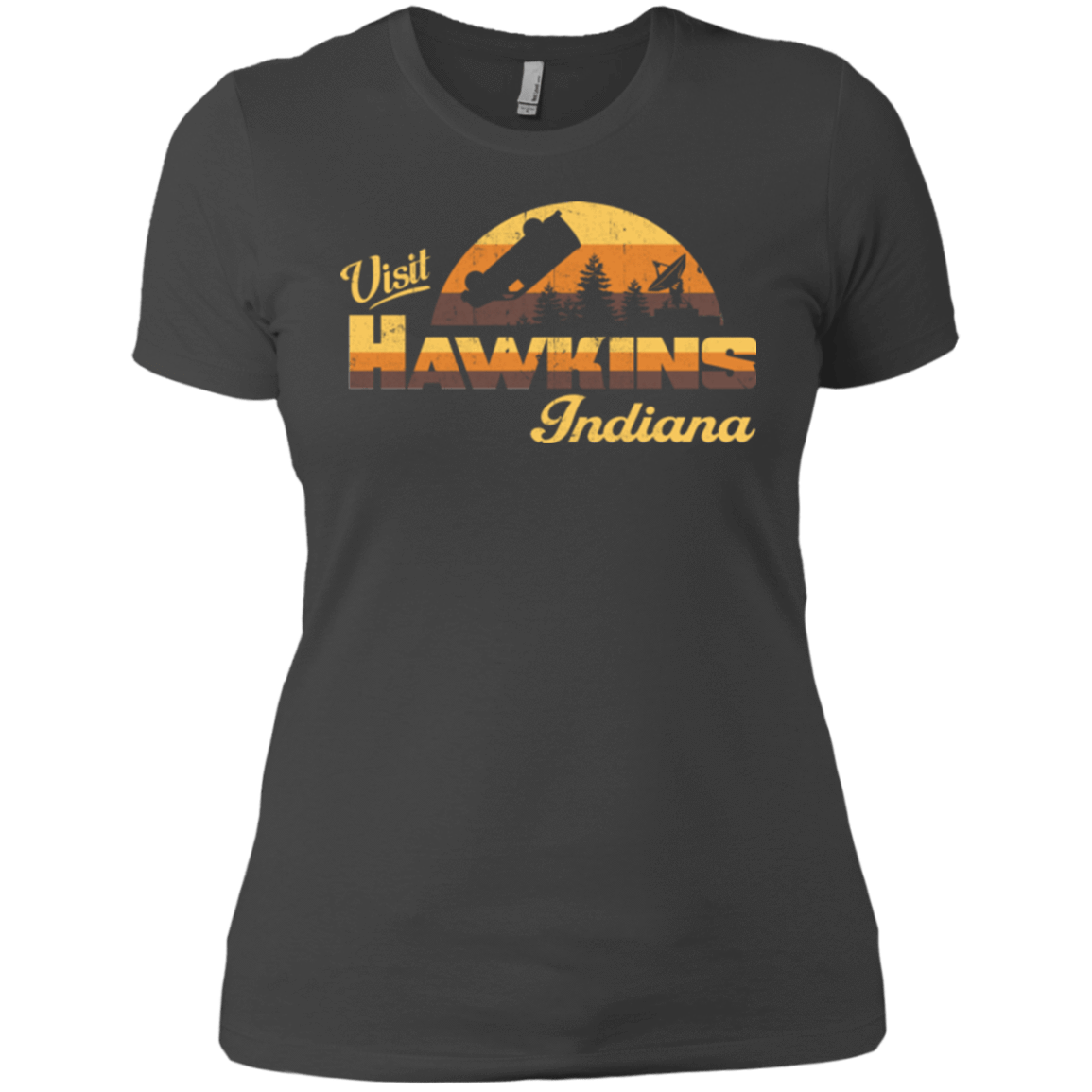 T-Shirts Heavy Metal / X-Small Visit Hawkins Women's Premium T-Shirt