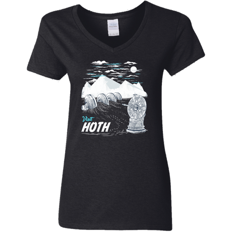 T-Shirts Black / S Visit Hoth Women's V-Neck T-Shirt