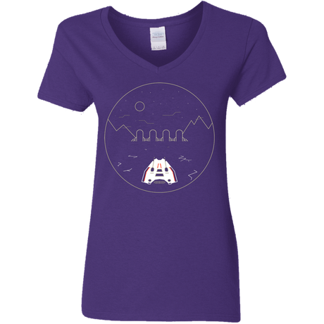 T-Shirts Purple / S Visit Hoth Women's V-Neck T-Shirt