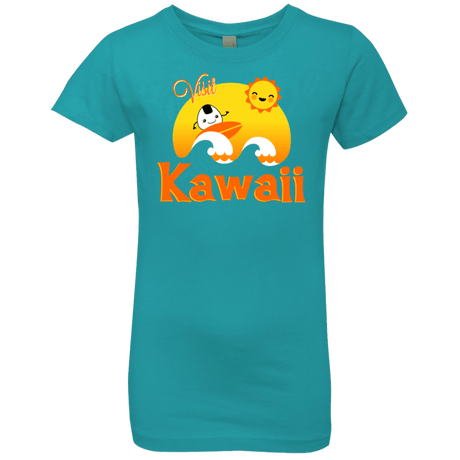 T-Shirts Tahiti Blue / YXS Visit Kawaii Girls Premium T-Shirt