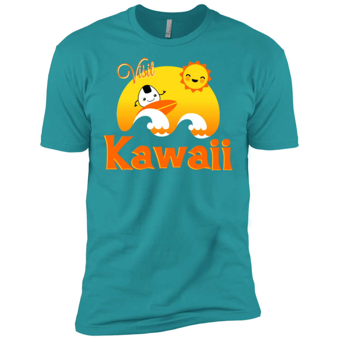 T-Shirts Tahiti Blue / X-Small Visit Kawaii Men's Premium T-Shirt