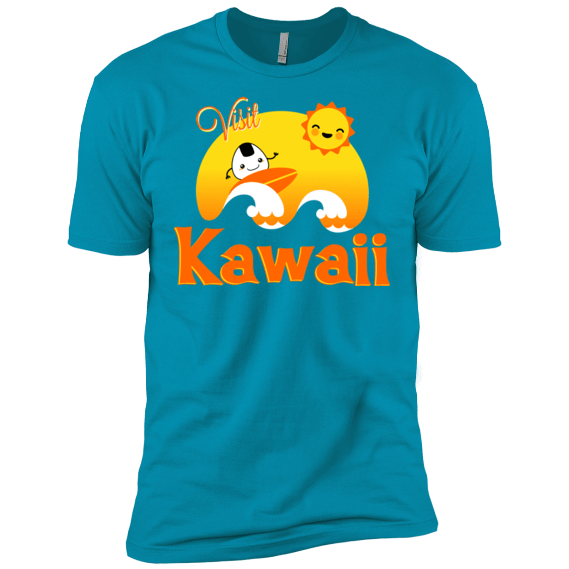T-Shirts Turquoise / X-Small Visit Kawaii Men's Premium T-Shirt