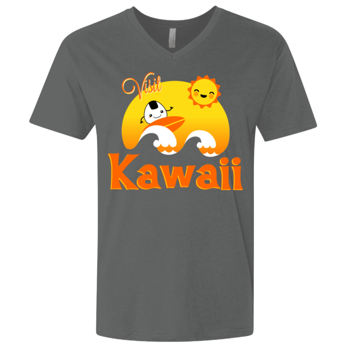 T-Shirts Heavy Metal / X-Small Visit Kawaii Men's Premium V-Neck