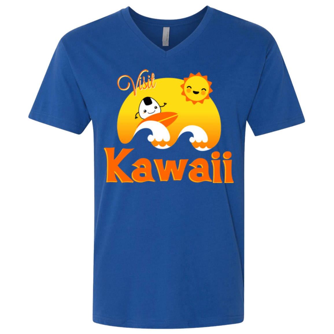 T-Shirts Royal / X-Small Visit Kawaii Men's Premium V-Neck