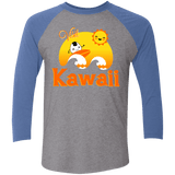T-Shirts Premium Heather/ Vintage Royal / X-Small Visit Kawaii Men's Triblend 3/4 Sleeve
