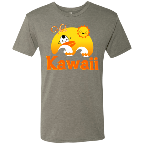 T-Shirts Venetian Grey / Small Visit Kawaii Men's Triblend T-Shirt