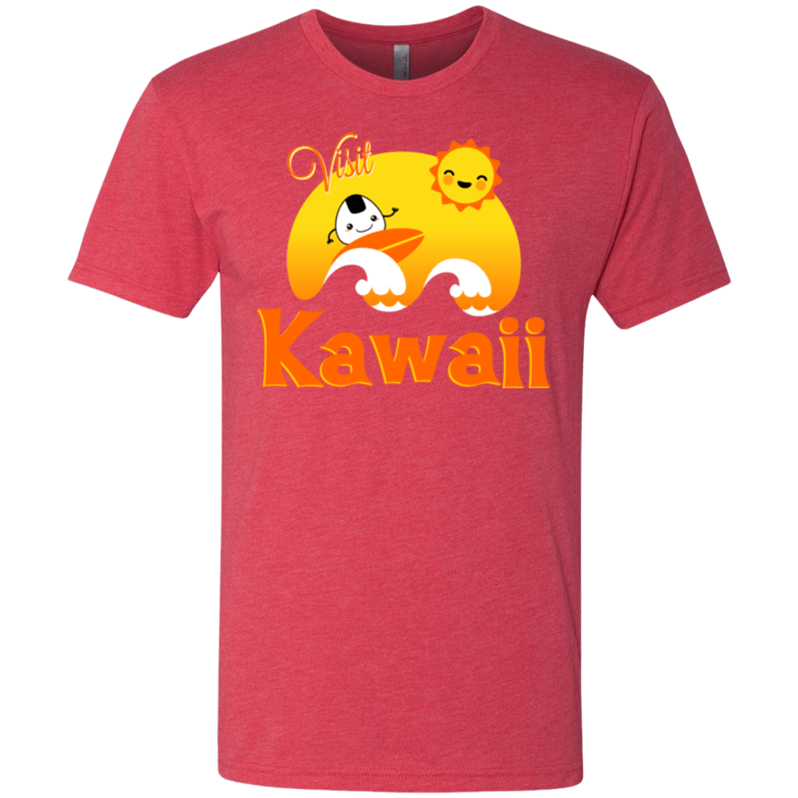 T-Shirts Vintage Red / Small Visit Kawaii Men's Triblend T-Shirt