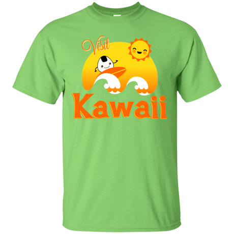 T-Shirts Lime / Small Visit Kawaii T-Shirt