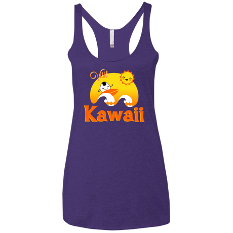 T-Shirts Purple / X-Small Visit Kawaii Women's Triblend Racerback Tank