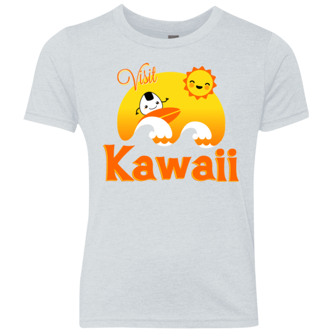 T-Shirts Heather White / YXS Visit Kawaii Youth Triblend T-Shirt