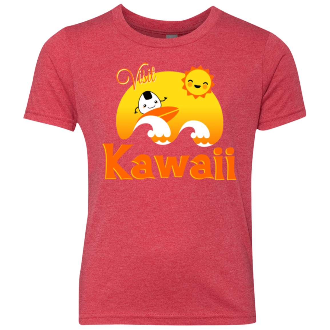 T-Shirts Vintage Red / YXS Visit Kawaii Youth Triblend T-Shirt
