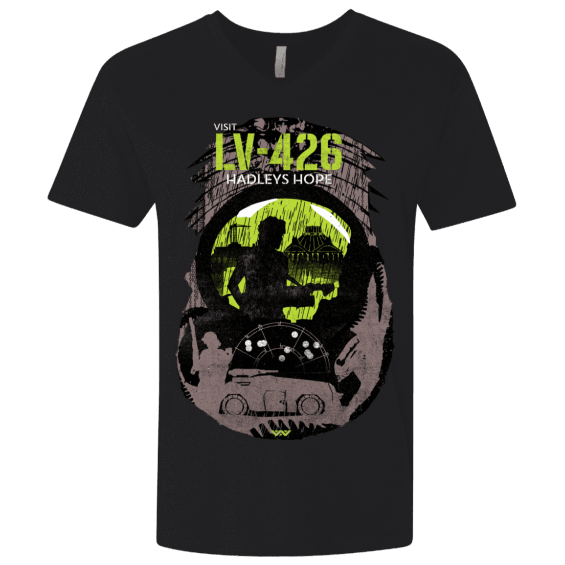T-Shirts Black / X-Small Visit LV-426 Men's Premium V-Neck