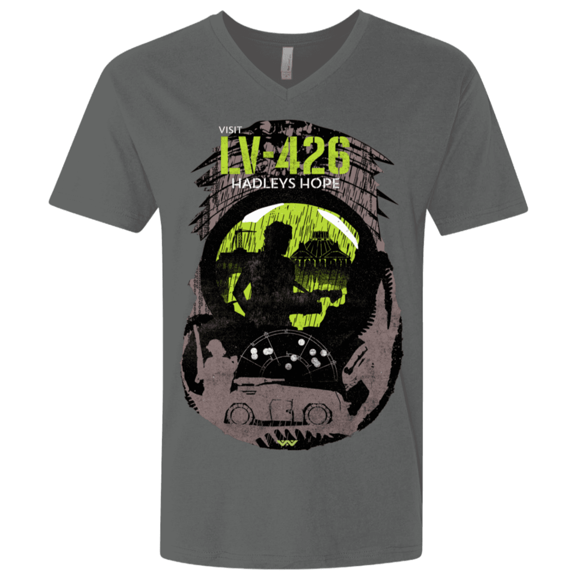 T-Shirts Heavy Metal / X-Small Visit LV-426 Men's Premium V-Neck