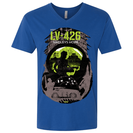 T-Shirts Royal / X-Small Visit LV-426 Men's Premium V-Neck