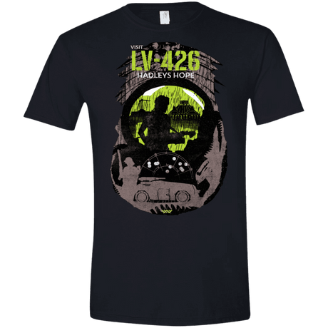 T-Shirts Black / X-Small Visit LV-426 Men's Semi-Fitted Softstyle