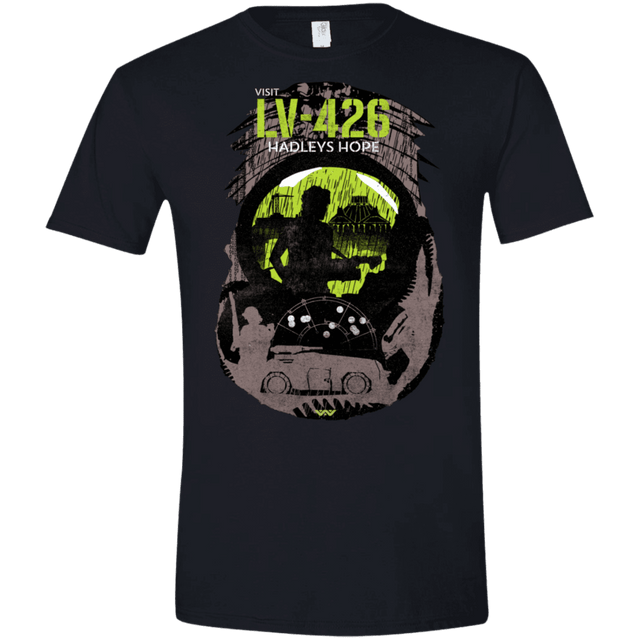 T-Shirts Black / X-Small Visit LV-426 Men's Semi-Fitted Softstyle