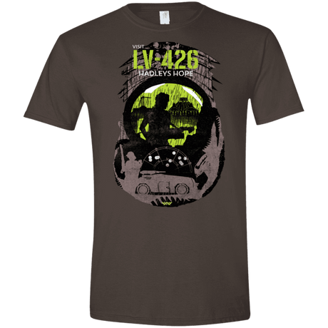 T-Shirts Dark Chocolate / S Visit LV-426 Men's Semi-Fitted Softstyle