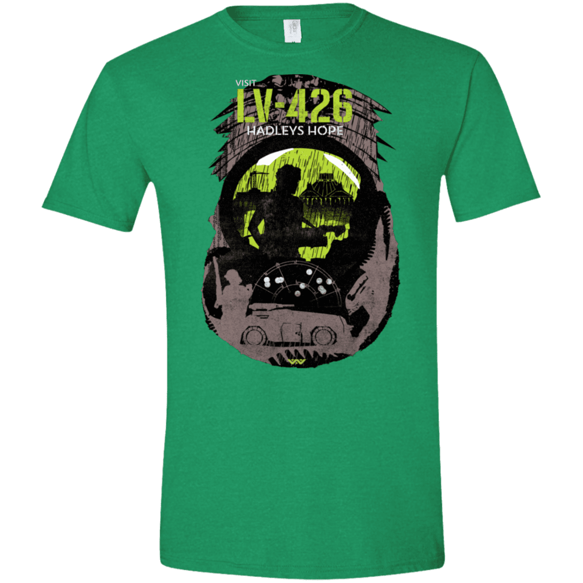 T-Shirts Heather Irish Green / S Visit LV-426 Men's Semi-Fitted Softstyle