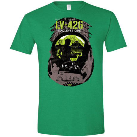 T-Shirts Heather Irish Green / S Visit LV-426 Men's Semi-Fitted Softstyle