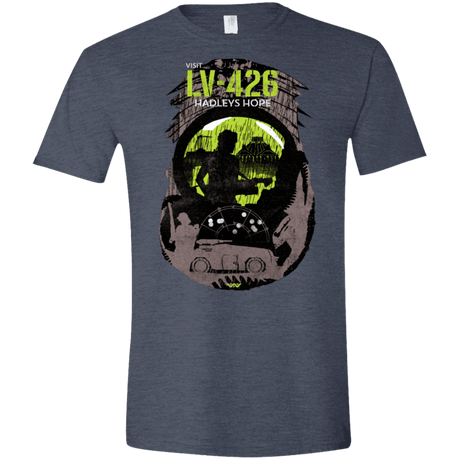 T-Shirts Heather Navy / S Visit LV-426 Men's Semi-Fitted Softstyle