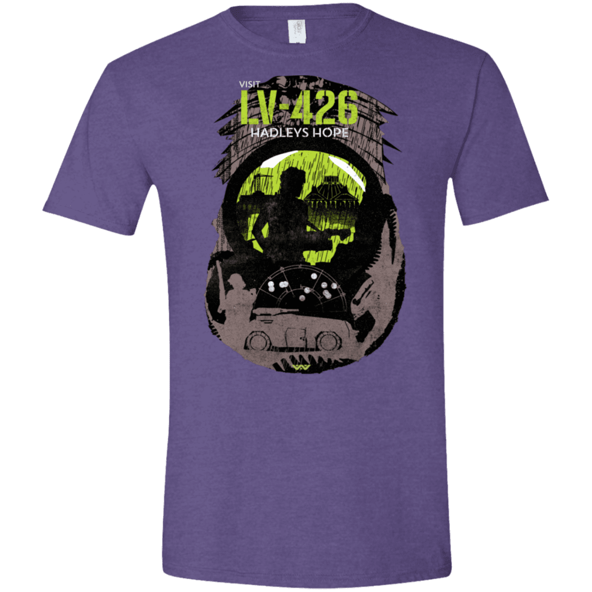 T-Shirts Heather Purple / S Visit LV-426 Men's Semi-Fitted Softstyle