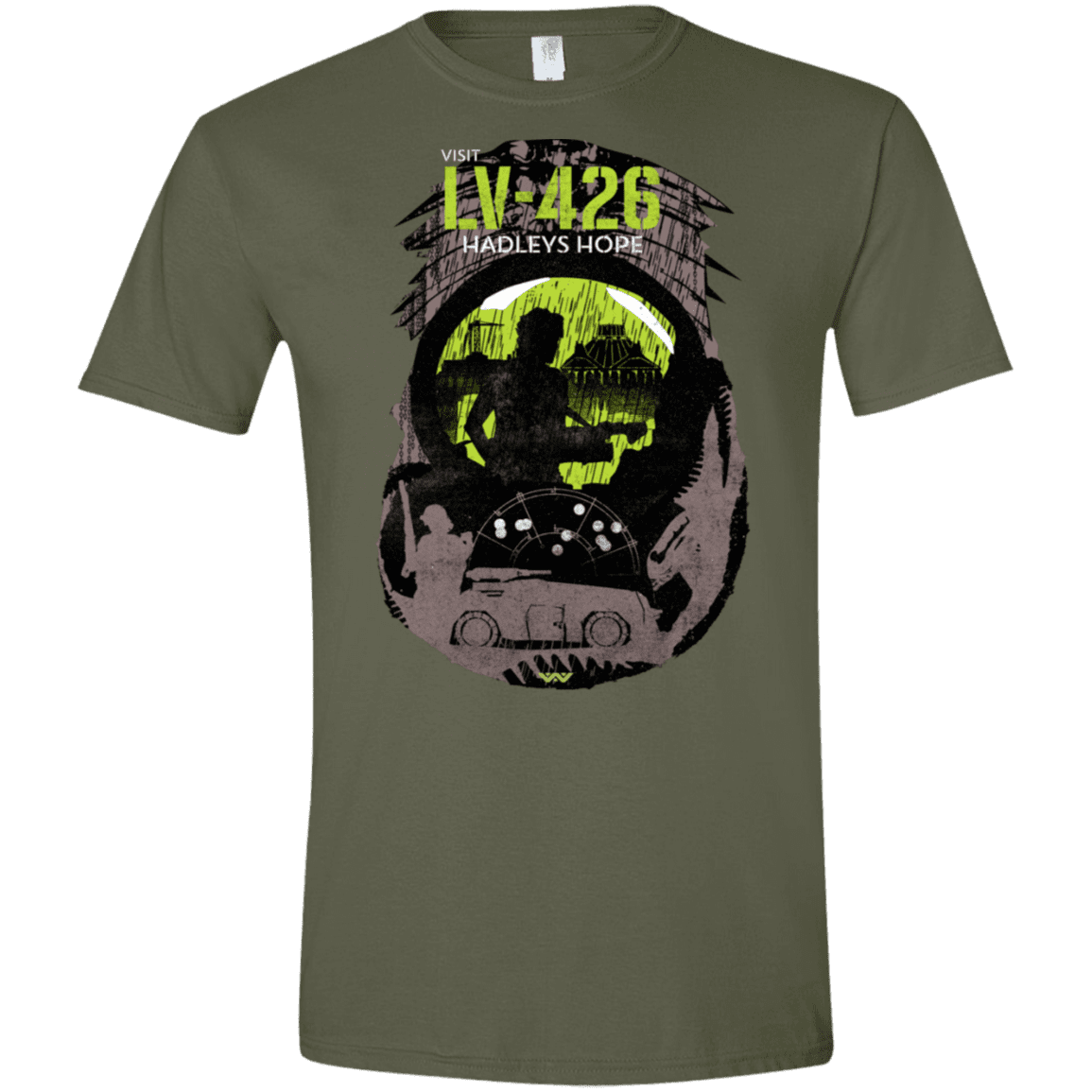 T-Shirts Military Green / S Visit LV-426 Men's Semi-Fitted Softstyle