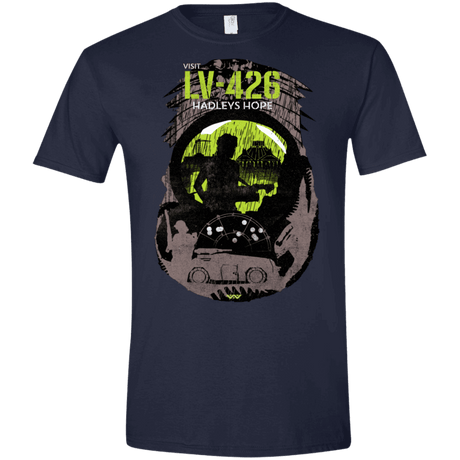 T-Shirts Navy / X-Small Visit LV-426 Men's Semi-Fitted Softstyle