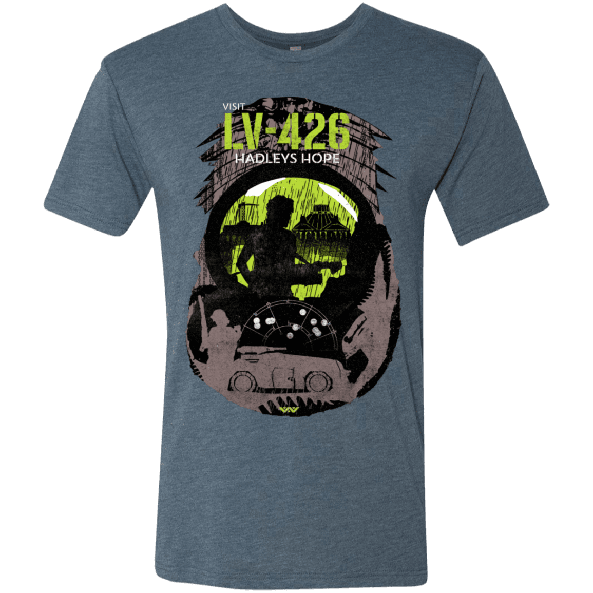 T-Shirts Indigo / S Visit LV-426 Men's Triblend T-Shirt